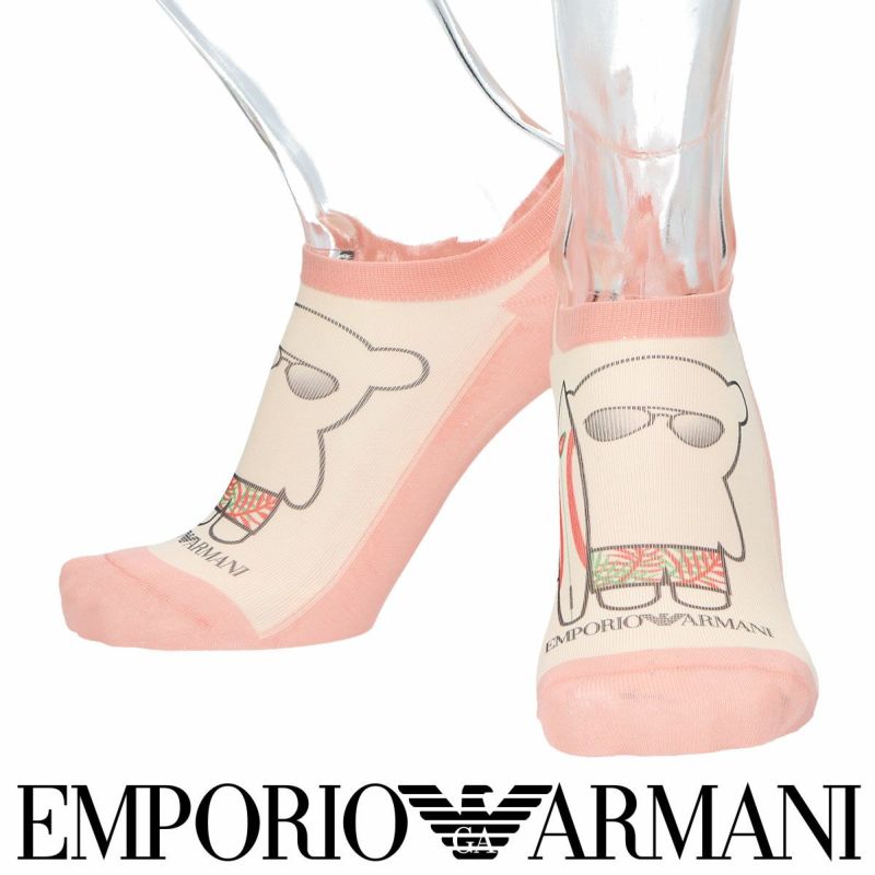 EMPORIOARMANIエンポリオアルマーニ日本製サーファーベアプリントスニーカー丈メンズカジュアル靴下男性紳士プレゼントギフト02322293