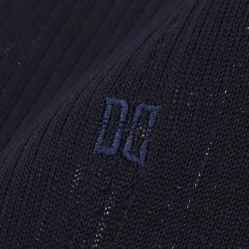 DAKSダックス日本製Dressビジネス綿100％ストレッチソフトフィットワイド補強ワンポイントロゴ刺繍リブクルー丈メンズソックスプレゼント贈答ギフト02502550