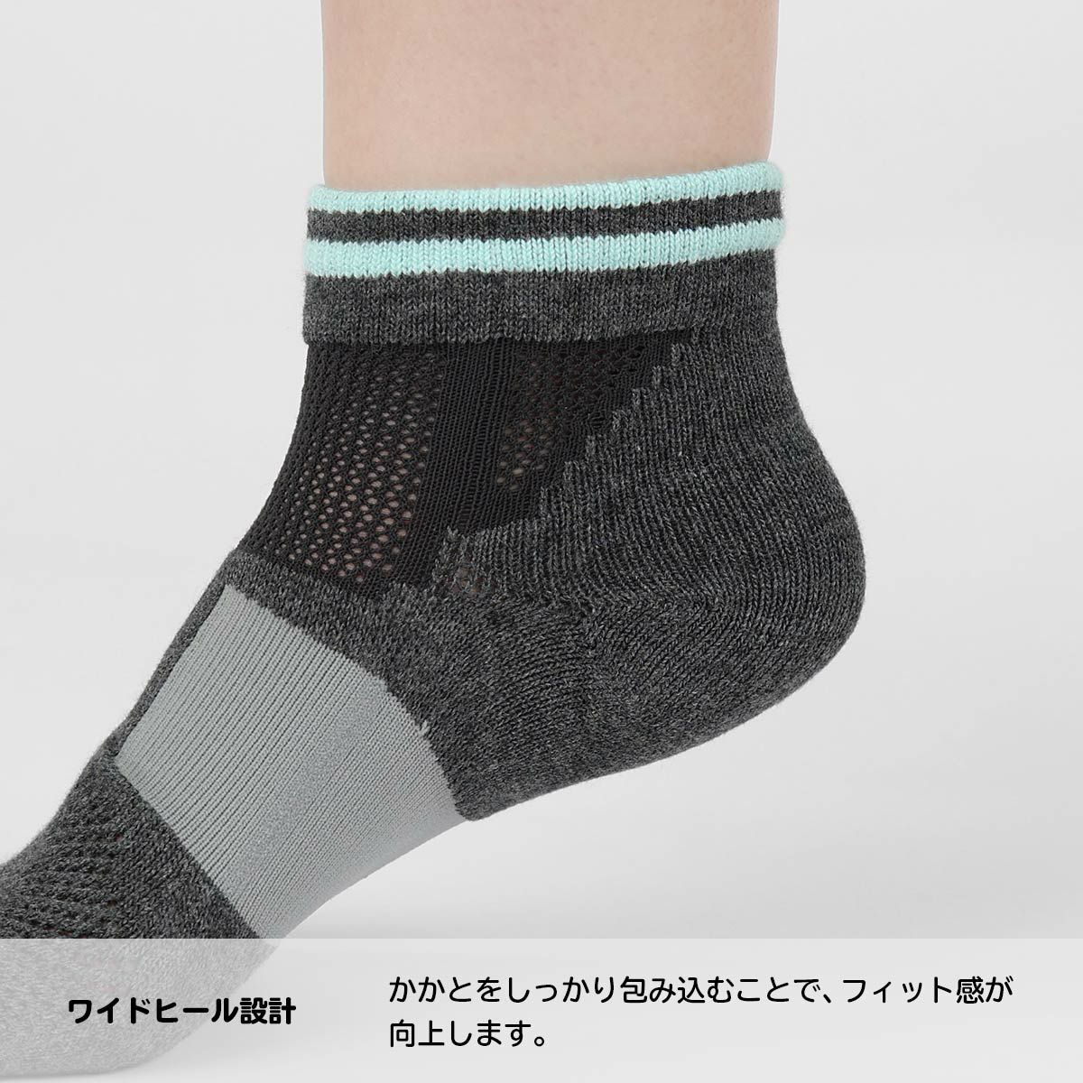 NAIGAIPERFORMANCEナイガイパフォーマンスランニングメッシュ編み吸水速乾3Dアーチフィットストッパー付5本指ショート丈ソックスレディースソックス婦人靴下女性プレゼント贈答ギフト03050005