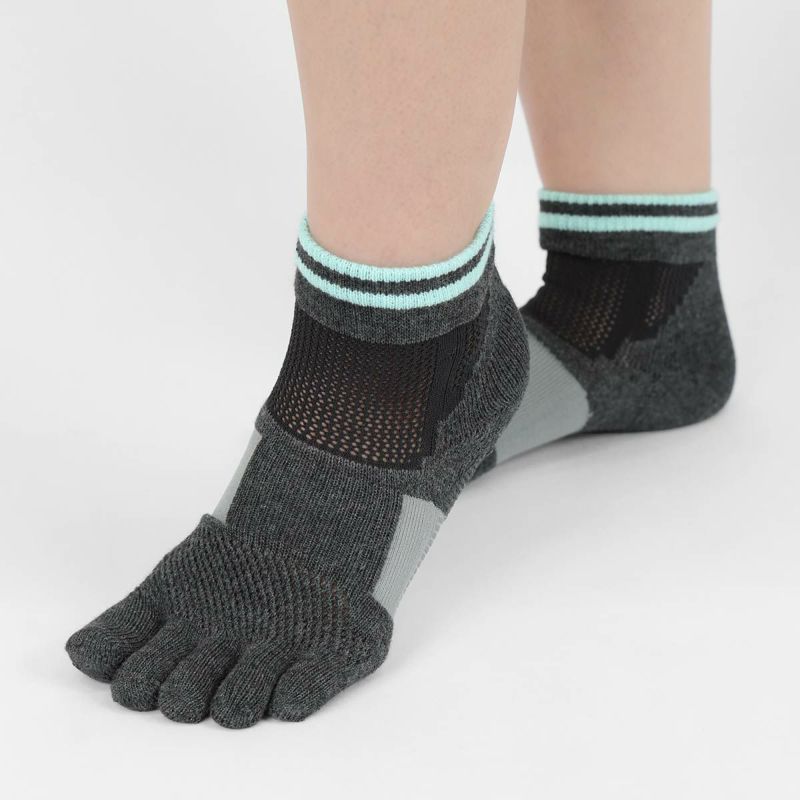 NAIGAIPERFORMANCEナイガイパフォーマンスランニングメッシュ編み吸水速乾3Dアーチフィットストッパー付5本指ショート丈ソックスレディースソックス婦人靴下女性プレゼント贈答ギフト03050005