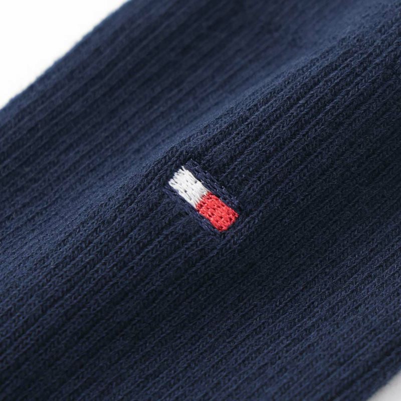 TOMMYHILFIGER｜トミーヒルフィガースクールソックスワンポイント刺繍28cm丈レディスハイソックス靴下3481-410ポイント10倍