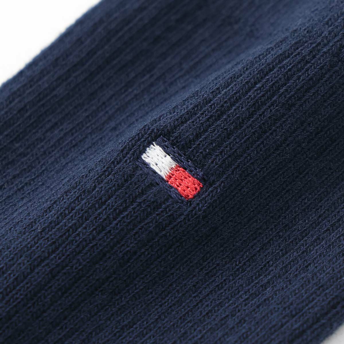 TOMMYHILFIGER｜トミーヒルフィガースクールソックスワンポイント刺繍36cm丈レディスハイソックス靴下3481-412