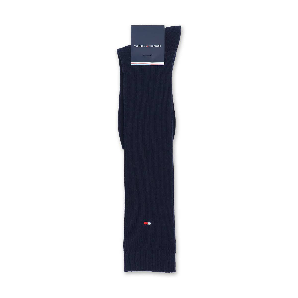 TOMMYHILFIGER｜トミーヒルフィガースクールソックスワンポイント刺繍36cm丈レディスハイソックス靴下3481-412