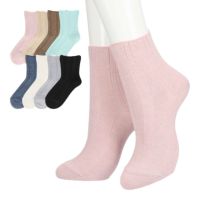 DAKS（ダックス）カジュアル口ゴム超ゆったりオーガニックコットンリンクス柄クルー丈ソックスレディースソックス婦人靴下プレゼント贈答ギフト3367-824