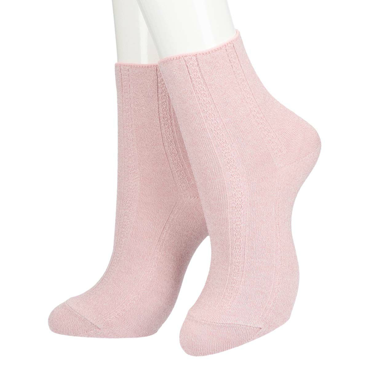 DAKS（ダックス）カジュアル口ゴム超ゆったりオーガニックコットンリンクス柄クルー丈ソックスレディースソックス婦人靴下プレゼント贈答ギフト3367-824