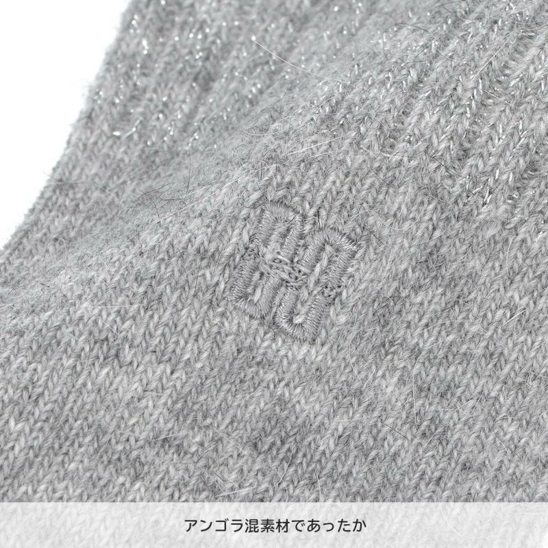 DAKSダックス日本製ソフトくちゴムアンゴラ混トップラメテーパークルー丈レディース婦人ソックスプレゼント贈答ギフト03368135