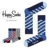 HappySocksハッピーソックスFILLEDOPTIC（フィルドオプティック）クルー丈綿混ソックス靴下ユニセックスメンズ＆レディス1A110003