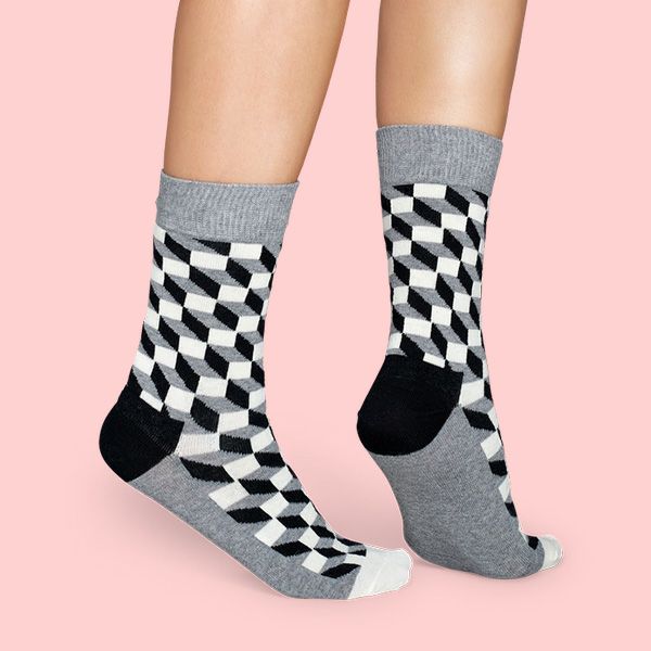 HappySocksハッピーソックスFILLEDOPTIC（フィルドオプティック）クルー丈綿混ソックス靴下ユニセックスメンズ＆レディス1A110003