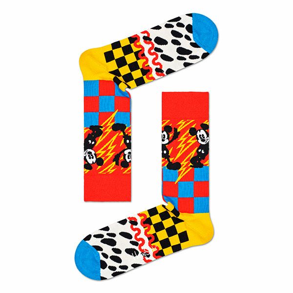 Happy Socks Disney ディズニー Mickey Time ミッキータイム クルー丈 ソックス メンズ ギフト プレゼント ソックス アンダーウェア ホームウェア通販のナイガイ公式ショップ