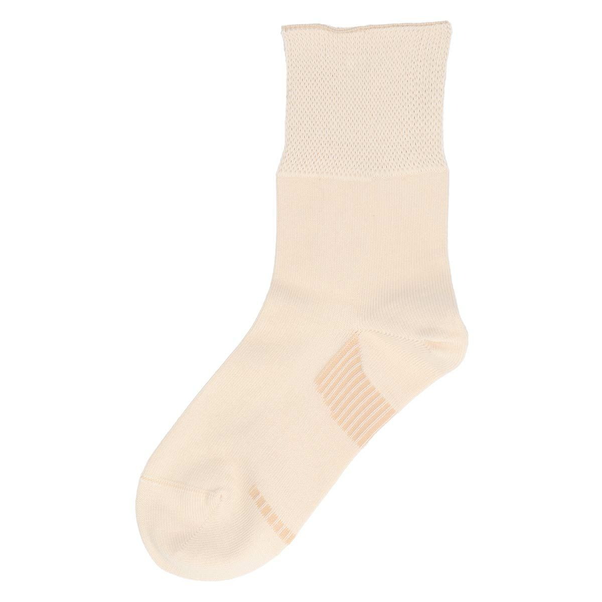 ナイガイみんなのくつしたユニバーサルデザインソックスオーガニックコットン混日本製「ふんわりガーゼタイプ」クルー丈90300001母の日プレゼントギフト