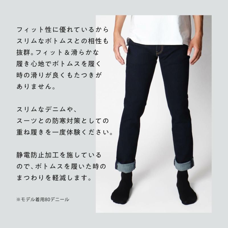 ナイガイ 薄地のパンスト素材使用メンズタイツ ストッキング