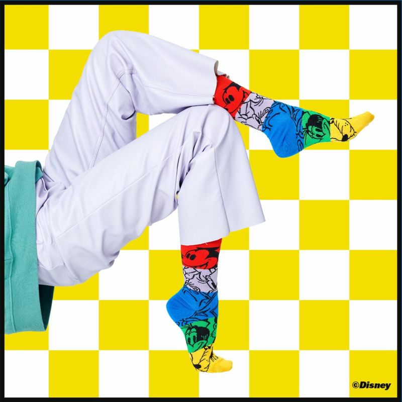 HappySocksハッピーソックス【Limited】HappySocks×Disney(ディズニー)ColorfulFriends（カラフルフレンズ）クルー丈ソックス靴下ユニセックスメンズ＆レディスプレゼント贈答ギフト14211011