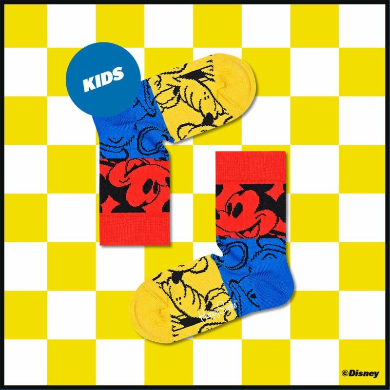 HappySocksハッピーソックス【Limited】HappySocks×Disney(ディズニー)ColorfulFriends（カラフルフレンズ）子供クルー丈ソックス靴下KIDSジュニアキッズプレゼント贈答ギフト14213008