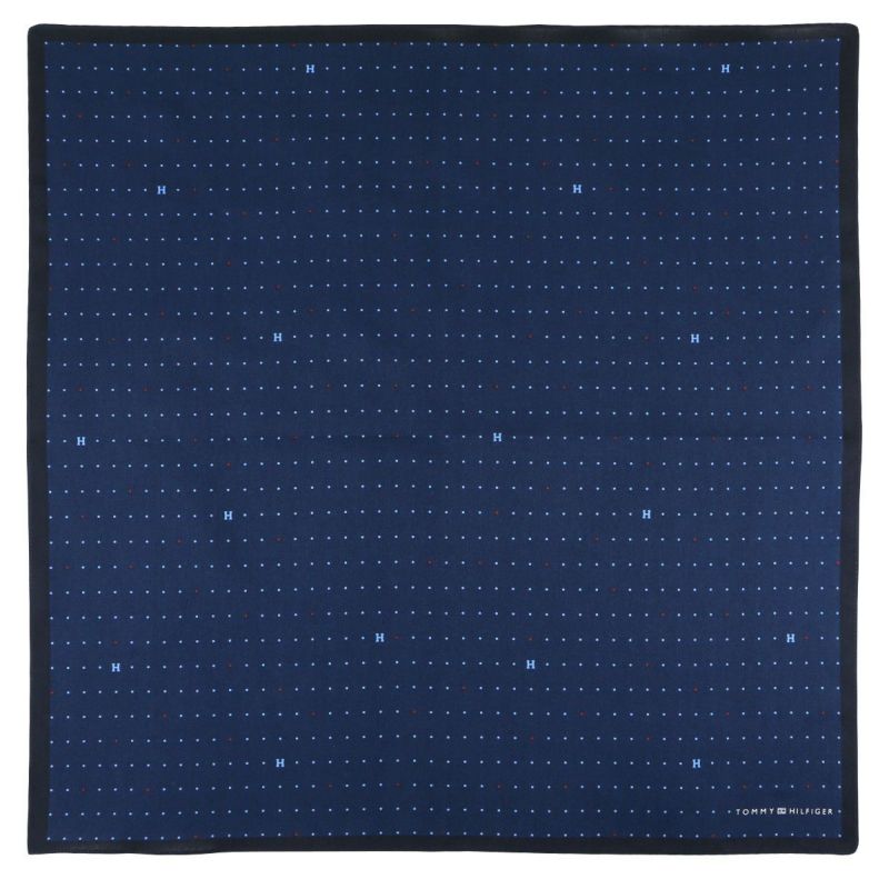 TOMMYHILFIGER｜トミーヒルフィガーピンドット柄綿100％ハンカチ2582-103