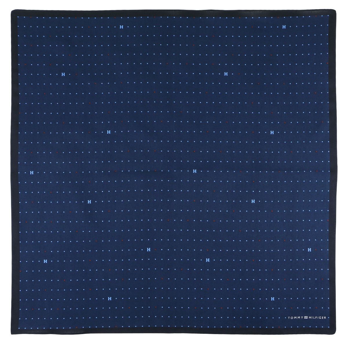 TOMMYHILFIGER｜トミーヒルフィガーピンドット柄綿100％ハンカチ2582-103