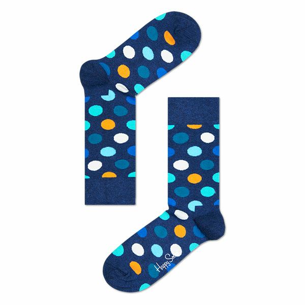 HappySocksハッピーソックスBIGDOT（ビッグドット）クルー丈綿混ソックス靴下ユニセックスメンズ＆レディス1A110001