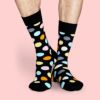 HappySocksハッピーソックスBIGDOT（ビッグドット）クルー丈綿混ソックス靴下ユニセックスメンズ＆レディス1A110001