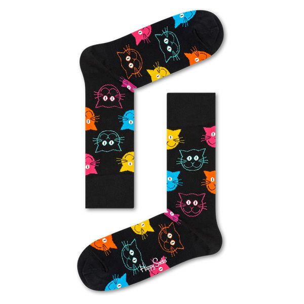 HappySocksハッピーソックスCAT（キャット）クルー丈綿混ソックス靴下ユニセックスメンズ＆レディス1A113039