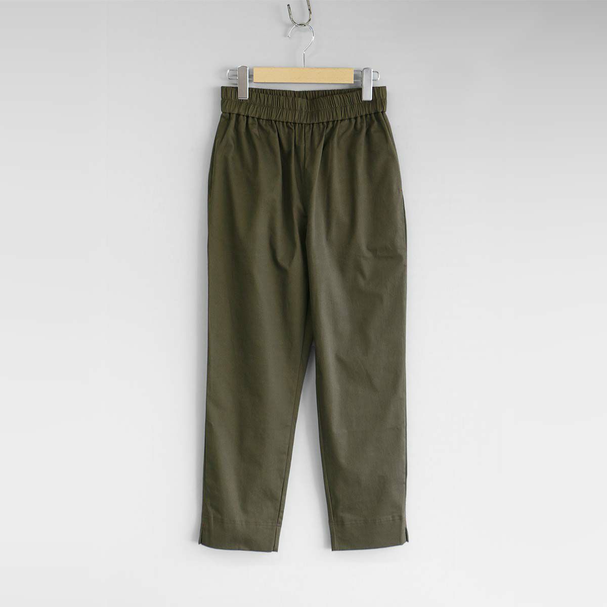 HOUSEWEARSTUDIOPLUSハウスウェアスタジオプラスONEMILEWEARワンマイルウェア日本製綿麻ラチネストレッチスッキリとしたシルエット9分丈パンツレディース70360052