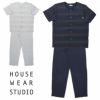 HOUSEWEARSTUDIO(ハウスウェアスタジオ)コットン100%パジャマ半袖パンツマルチボーダー柄メンズ男性紳士7337-8611