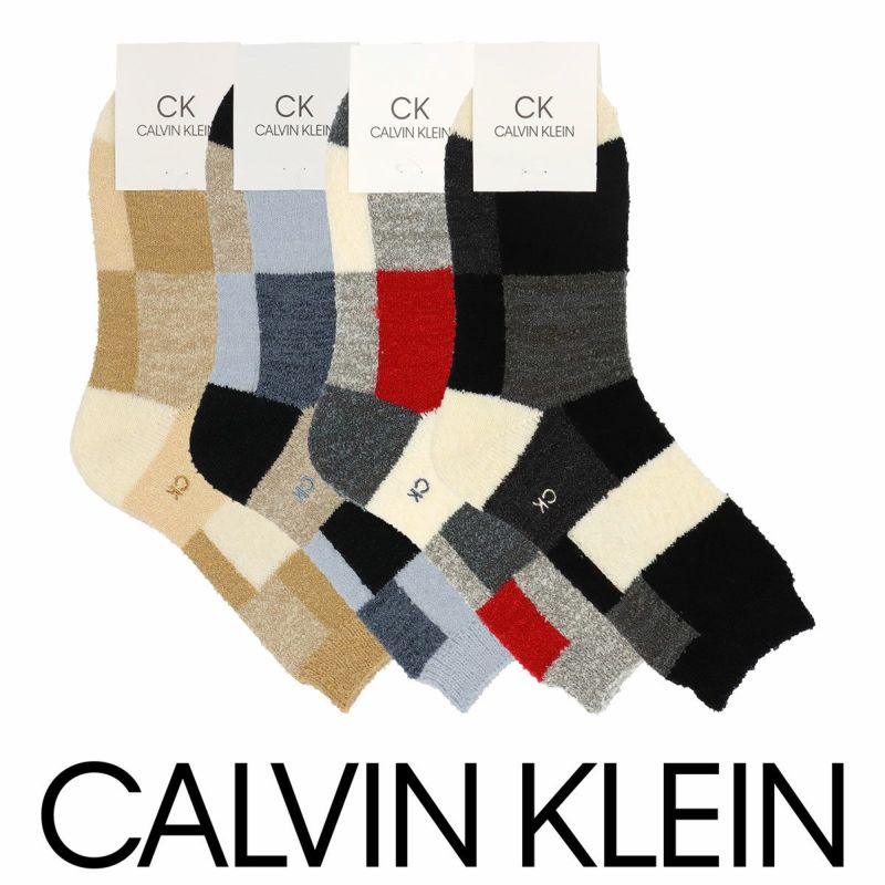 CK CALVIN KLEIN カルバンクライン 日本製 HOLIDAY 毛混 ブロック切り替え クルー丈 ソックス 靴下 レディース  03265478 | ソックス・アンダーウェア・ホームウェア通販のナイガイ公式ショップ