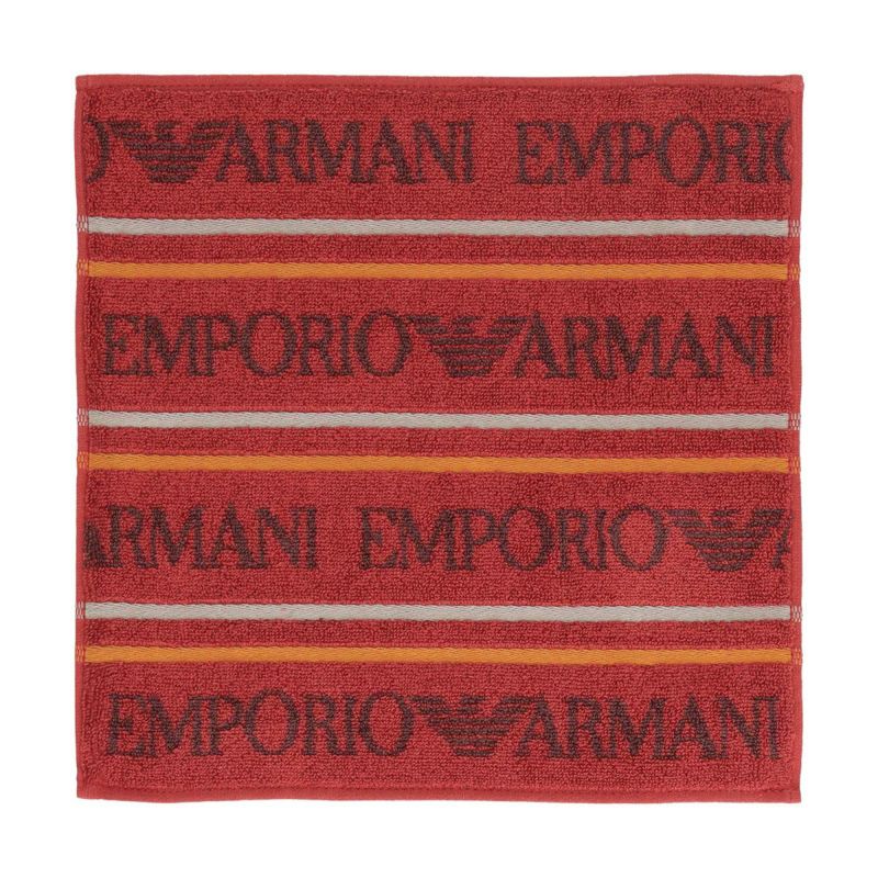 EMPORIOARMANI（エンポリオアルマーニ）ロゴボーダー綿100％タオルハンカチ（ハンドタオル）男性メンズクリスマスプレゼント贈答ギフト02340019公式ショップ正規ライセンス商品