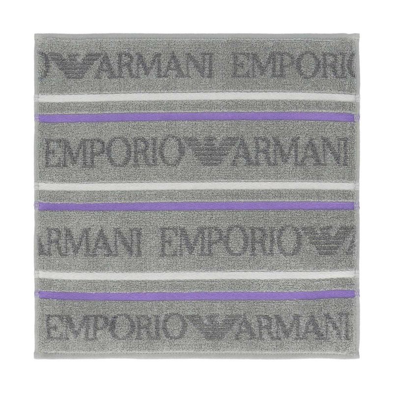 EMPORIOARMANI（エンポリオアルマーニ）ロゴボーダー綿100％タオルハンカチ（ハンドタオル）男性メンズクリスマスプレゼント贈答ギフト02340019公式ショップ正規ライセンス商品