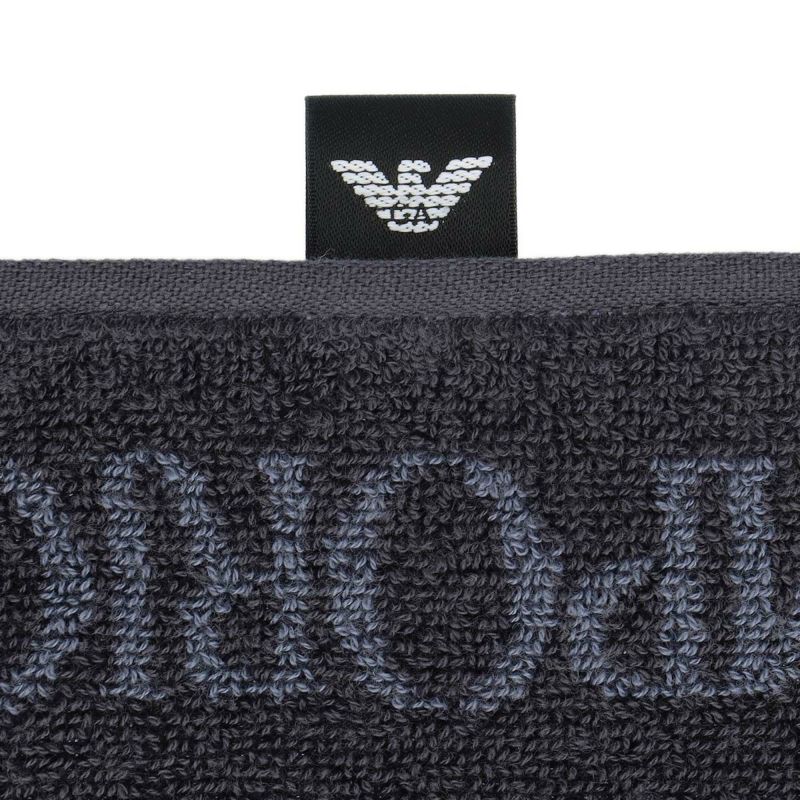EMPORIOARMANI（エンポリオアルマーニ）ロゴボーダー綿100％タオルハンカチ（ハンドタオル）男性メンズクリスマスプレゼント贈答ギフト02340019公式ショップ正規ライセンス商品