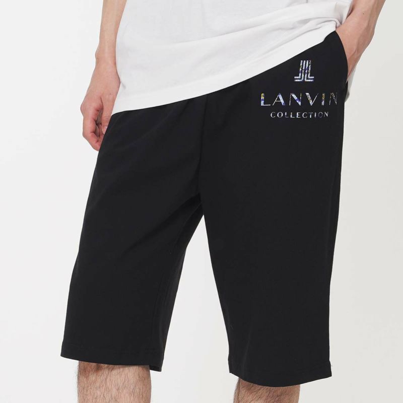 LANVIN COLLECTION 天竺シルケット 無地 ハーフパンツ ラウンジウェア