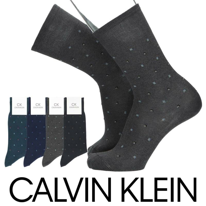 CalvinKleinカルバンクラインスクエアドットクルー丈メンズビジネスソックス靴下男性メンズプレゼント贈答ギフトバレンタイン02562316公式ショップ正規ライセンス商品