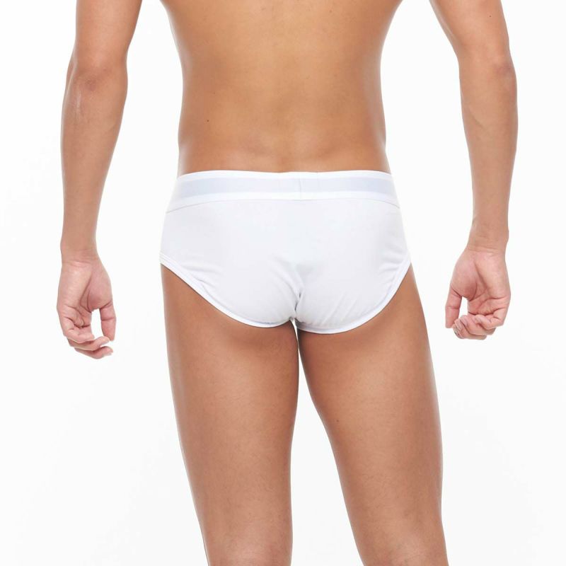 [EMPORIO ARMANI UW] コットンクラシック光沢ロゴバンドブリーフ EMPORIO ARMANI ICONIC LOGOBAND STRETCH COTTON BRIEF アイ