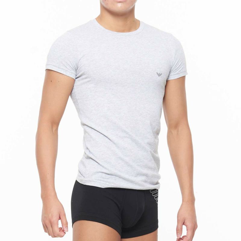 EMPORIO ARMANI ストレッチコットン クルーネック 半袖 Tシャツ