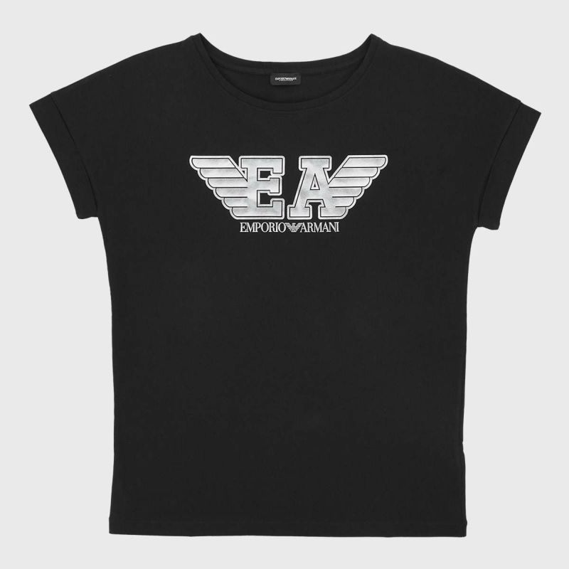 EMPORIO ARMANI エンポリオ アルマーニLOGO MANIA ロゴ マニア 綿100％ Tシャツ EUサイズ 女性 レディース プレゼント  贈答 ギフト 54125540 公式ショップ 正規ライセンス商品