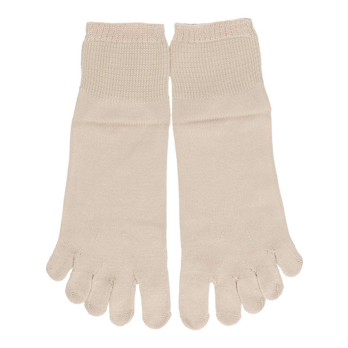 NAIGAICOMFORTナイガイコンフォートはきくちソフト3D親指セパレートシルク混5本指ショート丈ソックスレディース女性婦人プレゼントギフト03022255