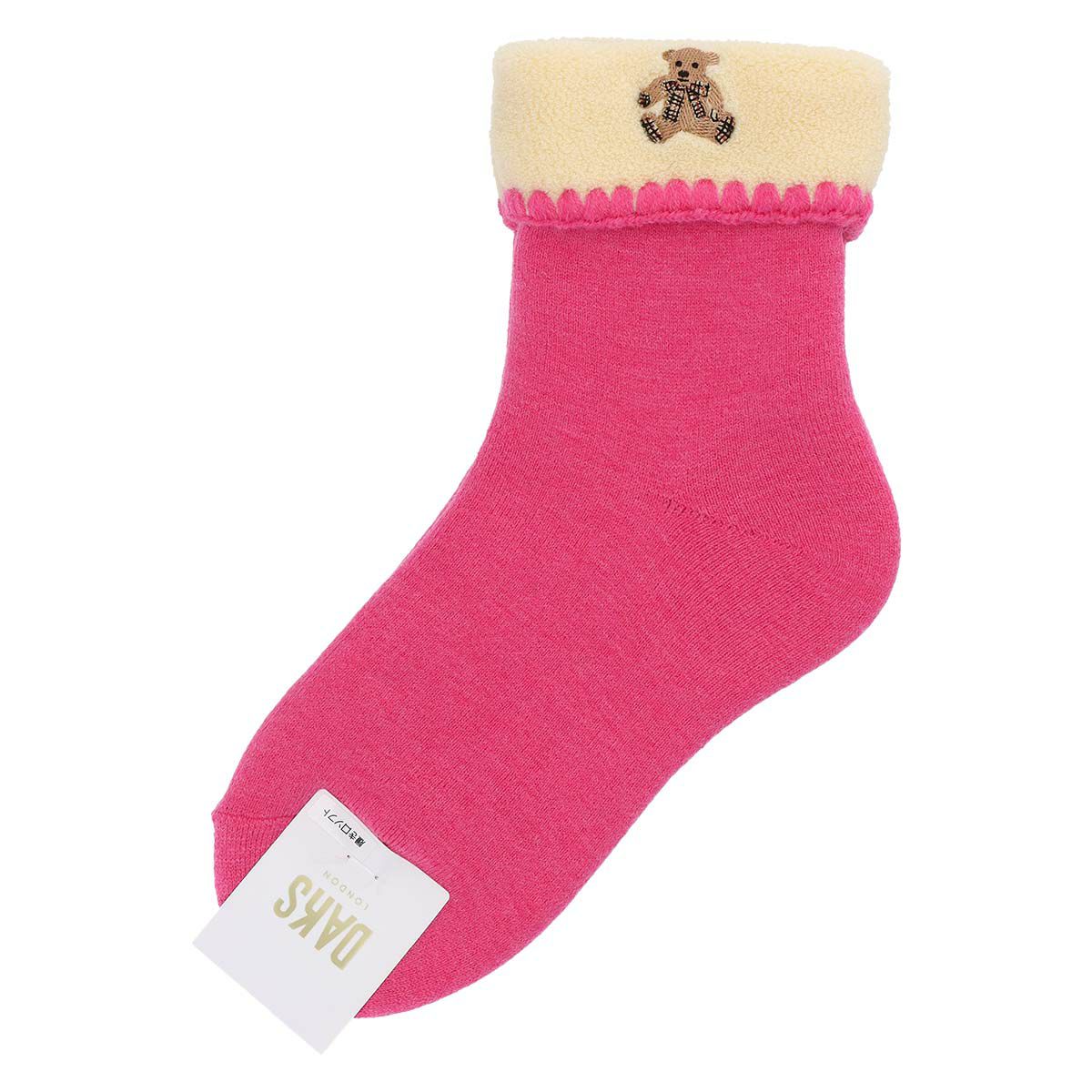 DAKSダックス日本製総パイルハマグリ折り返しクルー丈レディースルームソックス靴下女性プレゼントギフト敬老の日03368400