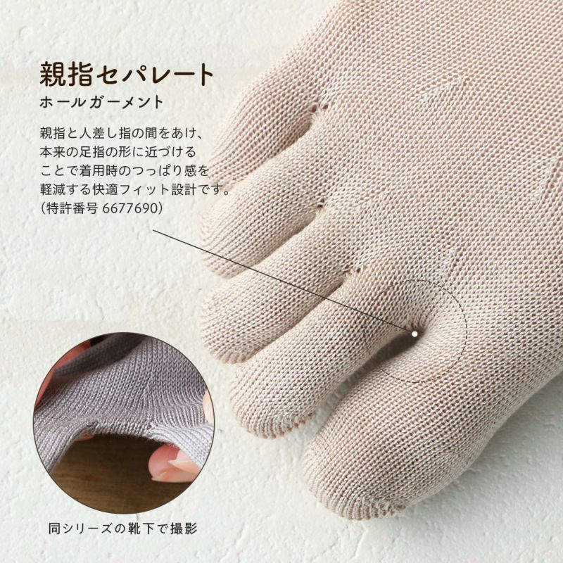 ホールガーメントシルク(絹)混かかと滑り止め付き5本指フットカバーカバーソックスNAIGAICOMFORTナイガイコンフォートレディースソックス靴下女性婦人プレゼント無料ラッピングギフトレッグソリューション03022263
