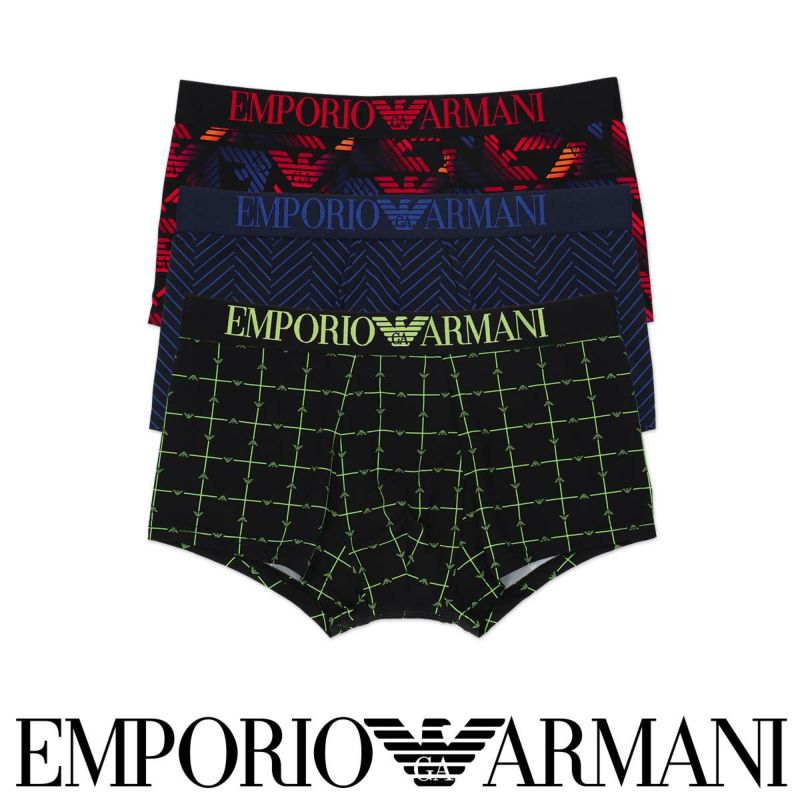 EMPORIOARMANIエンポリオアルマーニTRUNKMICROFIBERロゴバンドボクサーパンツ前閉じパンツEUサイズ男性メンズアンダーウェア下着プレゼント無料ラッピング贈答ギフト54075350公式ショップ正規ライセンス商品
