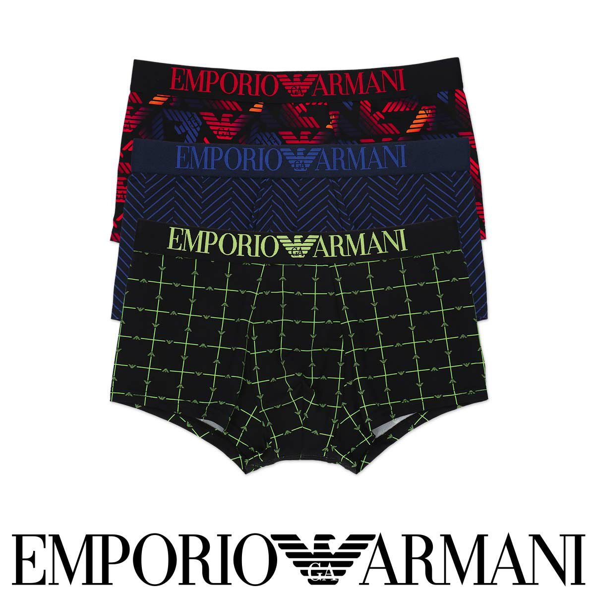 EMPORIOARMANIエンポリオアルマーニTRUNKMICROFIBERロゴバンドボクサーパンツ前閉じパンツEUサイズ男性メンズアンダーウェア下着プレゼント無料ラッピング贈答ギフト54075350公式ショップ正規ライセンス商品