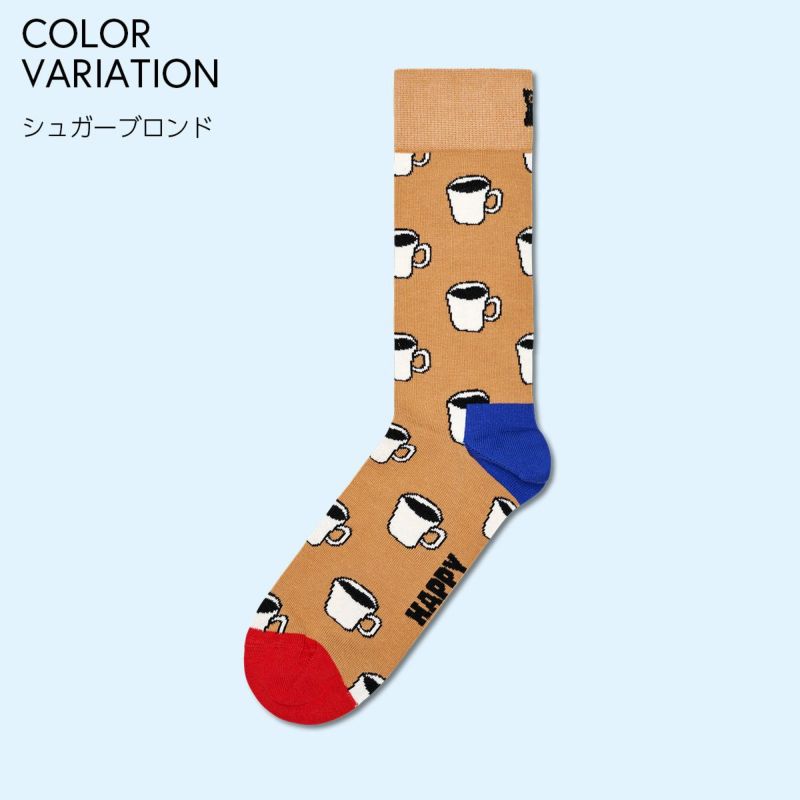 HappySocksハッピーソックスMyCupOfTea（マイカップオブティー）クルー丈綿混ソックス靴下ユニセックスメンズ＆レディスプレゼント贈答ギフト10221065