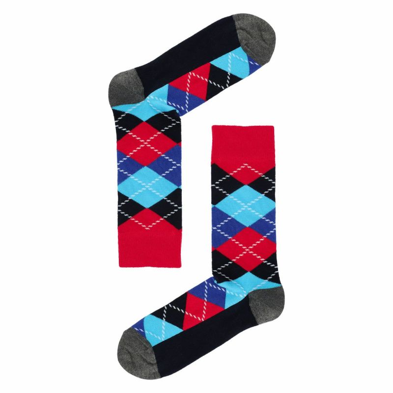 HappySocksハッピーソックスARGYLE（アーガイル）クルー丈ソックス靴下ユニセックスメンズ＆レディスプレゼント無料ラッピングギフト10201901