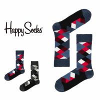 HappySocksハッピーソックスBROKENARGYLE（ブロークンアーガイル）クルー丈ソックス靴下ユニセックスメンズ＆レディスプレゼント無料ラッピングギフト10201902