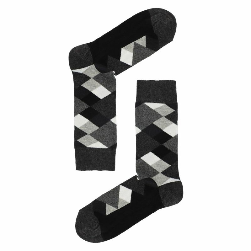 HappySocksハッピーソックスBROKENARGYLE（ブロークンアーガイル）クルー丈ソックス靴下ユニセックスメンズ＆レディスプレゼント無料ラッピングギフト10201902