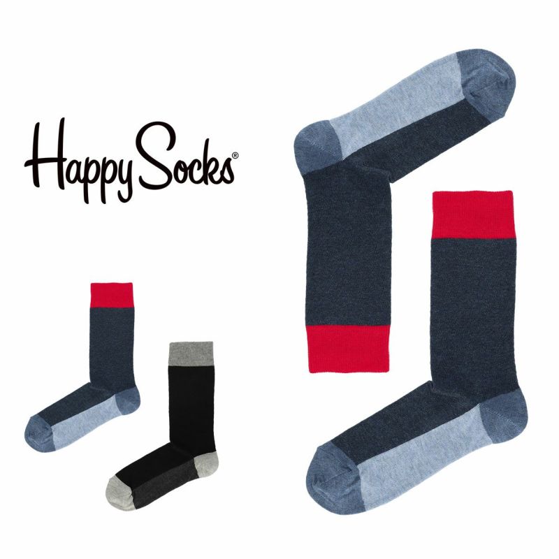 HappySocksハッピーソックスFOURCOLOR（フォーカラー）クルー丈ソックス靴下ユニセックスメンズ＆レディスプレゼント無料ラッピングギフト10201904