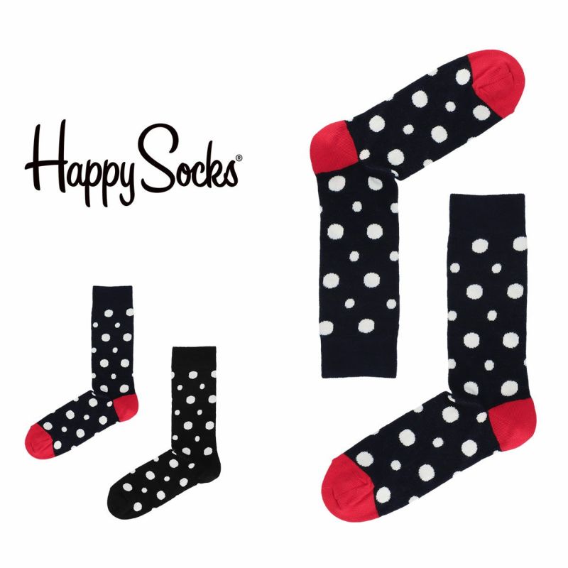 HappySocksハッピーソックスMIXEDDOT（ミックスドドット）クルー丈ソックス靴下ユニセックスメンズ＆レディスプレゼント無料ラッピングギフト10201905