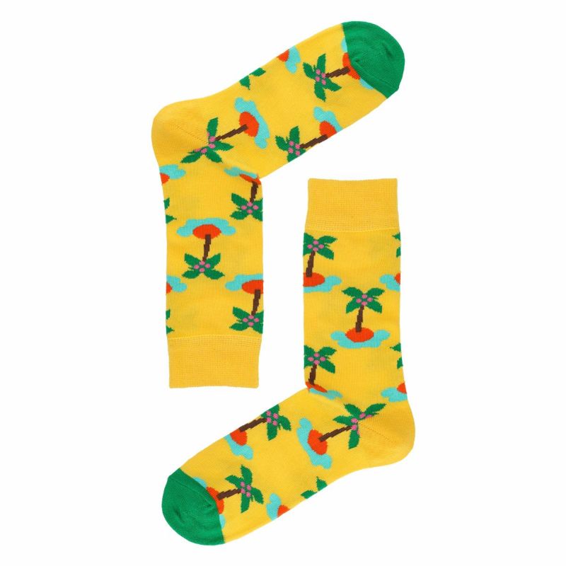 HappySocksハッピーソックスISLAND（アイランド）クルー丈ソックス靴下ユニセックスメンズ＆レディスプレゼント無料ラッピングギフト10221908