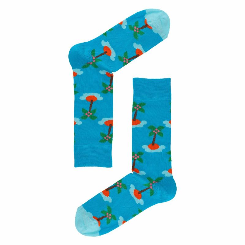 HappySocksハッピーソックスISLAND（アイランド）クルー丈ソックス靴下ユニセックスメンズ＆レディスプレゼント無料ラッピングギフト10221908