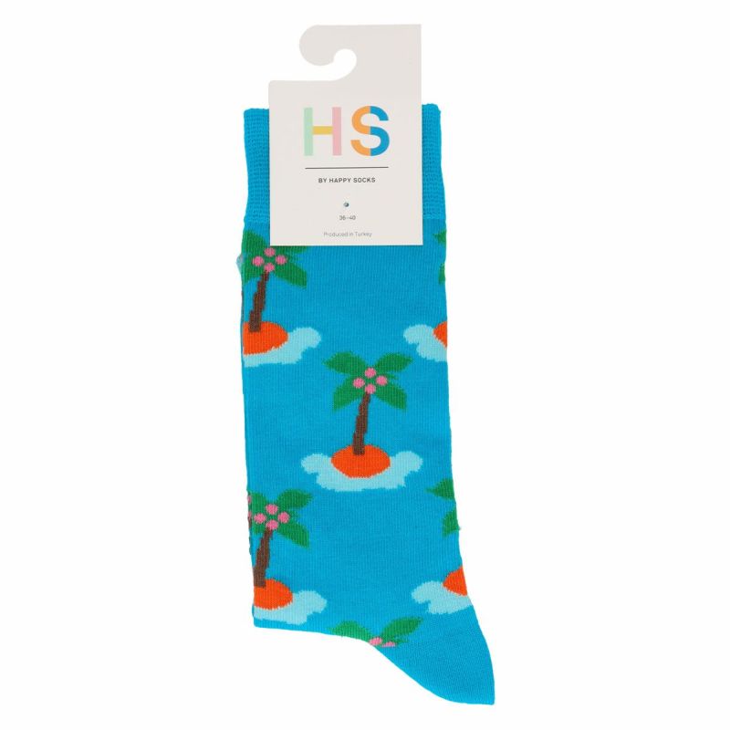 HappySocksハッピーソックスISLAND（アイランド）クルー丈ソックス靴下ユニセックスメンズ＆レディスプレゼント無料ラッピングギフト10221908