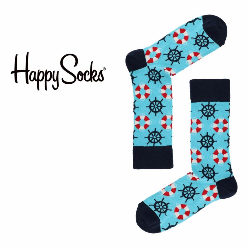 HappySocksハッピーソックスLIFEBUOY（ライフブイ）クルー丈ソックス靴下ユニセックスメンズ＆レディスプレゼント無料ラッピングギフト10221912