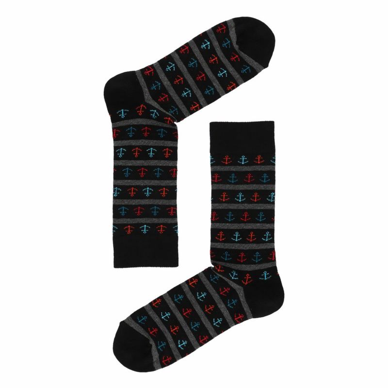 HappySocksハッピーソックスANCHORSTRIPE（アンカーストライプ）クルー丈ソックス靴下ユニセックスメンズ＆レディスプレゼント無料ラッピングギフト10221913