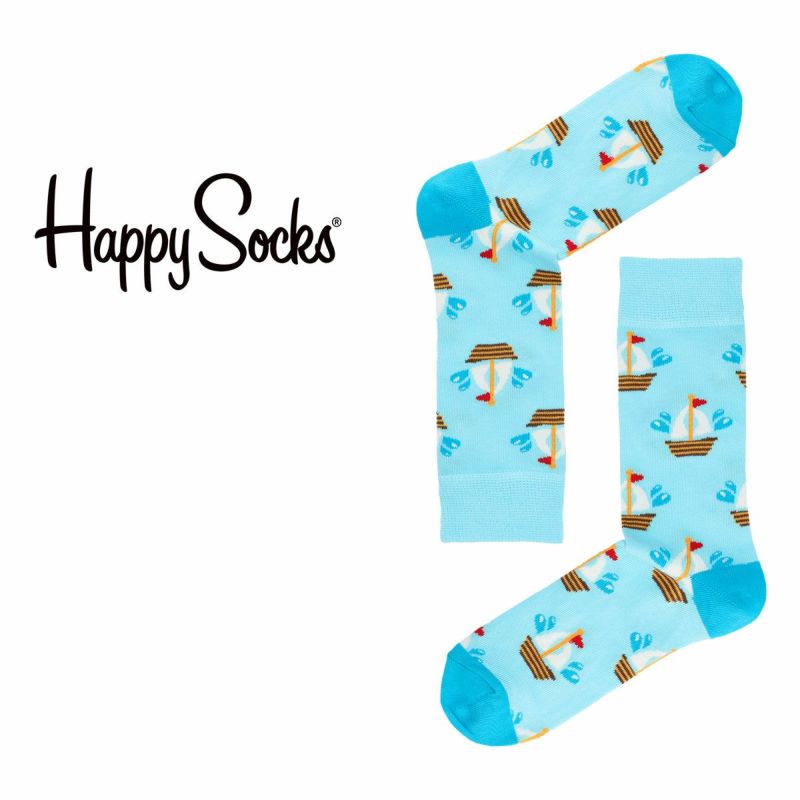 HappySocksハッピーソックスBARKBOAT（バークボート）クルー丈ソックス靴下ユニセックスメンズ＆レディスプレゼント無料ラッピングギフト10221915